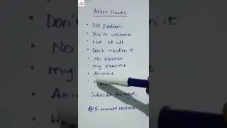 After Thanks You Can Use These Words ||@5-MinuteUpdates ||#trending#viral#englishlearning#english