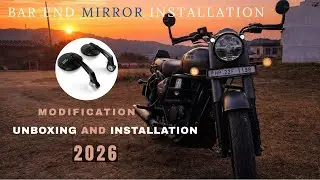 Classic 350 Bar End Mirror Unboxing & Installation🔥| Gun Grey Modification🏍️ | Worth the Upgrade?