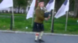 Bagpiping in lower Manhattan, Sept. 11, 2011, (Tequila Minsky)