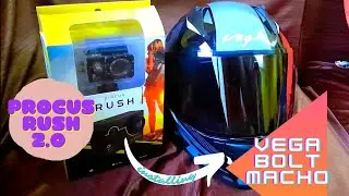 Installing Procus rush 2.0 on my new helmet!! [Vega Bolt Macho]