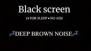 Deep Brown Noise for Sleep | 1 Hour | Black Screen | No Music