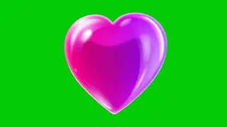 Animated 3D Floating rose heart | No Copyright Green Screen effect 4K