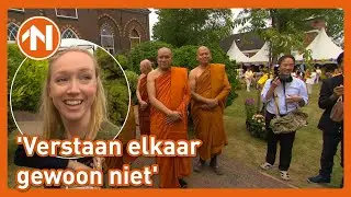 Verslaggever botst op taalbarri&egrave;re bij interviewen boeddhistische monniken