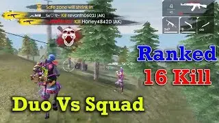 Free Fire Duo Vs Squad Ranked Match Gameplay 16 Kills Tricks Tamil