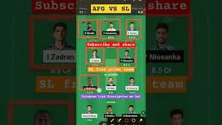 Afg vs sl l sl vs afg dream11 team l dream11 free prime team l  GL tips and team  l gl 2cr win