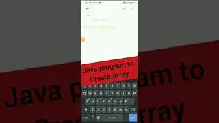 Java program to create Array |Array program|@fastprogramming. #java #programming #array #coding