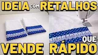 Barrado em TECIDO com RETALHOS para Pano de Prato FÁCIL de Fazer e Vende Rápido