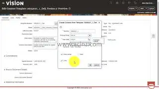 How to create Contract using a Contract Template in Oracle Enterprise Contracts Cloud? (On Rel 21B)