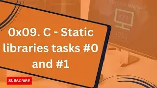 0x09. C - Static libraries task 0 and 1