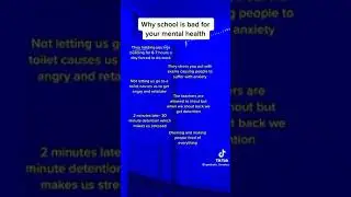why school is bad for your mental health #shorts #facts