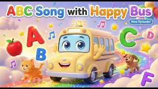ABC Song A–M 🚍 Learn Letters with Happy Bus | Alphabet Song for Toddlers