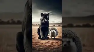 Panther and hedgehog Merge into a New Epic Creature! (AI Creation)