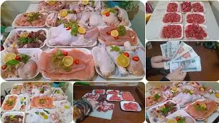 مشتريات شهر2ورمضان👌ب850جنية بس أقوى ميزانية لحوم وفراخ👈بتقسيمة عبقرية كلها خير وتوفير هتملي بيتك خير