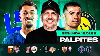 PALPITES DE FUTEBOL PARA 12 01 2026 (SEGUNDA-FEIRA) | Boleiros Tips