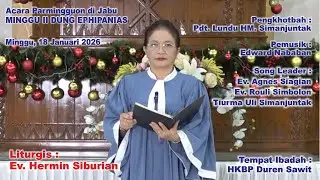 Ibadah Minggu 18 Januari 2026,MINGGU II SETELAH EPIFANIAS 