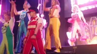 Witch from the fruitfully halloween show skyline gang butlins skegness 2017