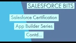 Salesforce App builder Certification Video 3
