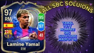 LAMINE YAMAL 92 RATED TOTY NOMINEE | ALL 14 MADFUT SOLUTIONS | MADFUT SBC SOLUTION | MADFUT 26  