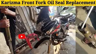 Front Fork Oil Seal Replacement 🛠️ Hero 🏍️ Karizma 2️⃣🅾️1️⃣4⃣