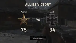 Call of Duty WWII: Hardcore Team Deathmatch on Carentan-Winter