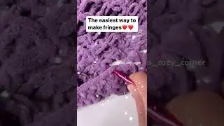 How to add fringes to a crochet project #short #crochet #tutorial #fringe
