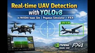 Real-time UAV Detection with YOLOv8 in NVIDIA Isaac Sim | Pegasus Simulator + PX4