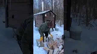 Feed my Outdoor Wood Boiler with more Ash using my Case Skid Steer