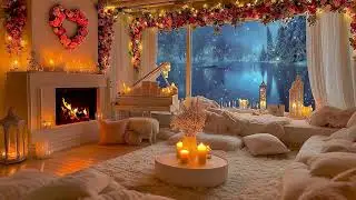 🌙❄️Peaceful Winter Night Piano | Soft Piano & Fireplace Sounds for Deep Sleep