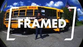 The Old School BBQ Bus - [FRAMED]