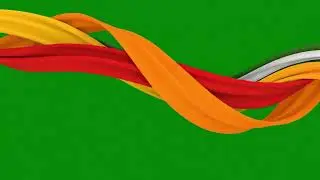 Abstract Basant Ribbons &ndash; Green Screen 03