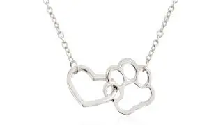 Hollow Pet Paw Footprint Necklaces
