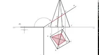 Sistema diédrico. Abatimiento del plano y de la sección. Verdadera magnitud
