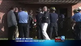 Maintenance worker rescued from shaft