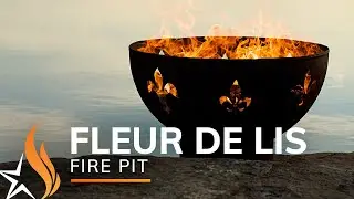 The Fleur De Lis Fire Pit by Fire Pit Art