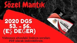 2020 DGS – Eş değer 53  – 56