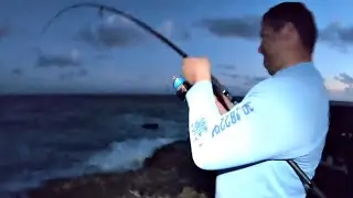 You WON'T BELIEVE what he caught on a TRAVEL FISHING ROD!