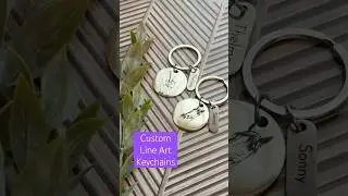 Custom Line Art Keychains