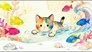 🎵🌛&ldquo;Baby Nap with Acustic Guitar and Soft Piano with Bali Cat&rdquo;  4 hours⭐😺Relaxing Music