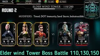Elder wind Tower Bosses Battle 110,130,150 Fight + Reward | MK Mobile