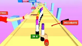LIPSTICK STACK RUNNER Game 💄👩🏻&zwj;🦰🌈 Gameplay (1) All Levels Android , iOs Game 3D