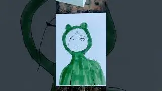 Drawing a frog girl #shorts #drawing #cute