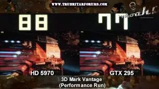 (1080P) GTX295 Vs HD5970 Vantage Performance Benchmark.