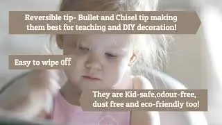Best gift for your growing kids-Chalk Marker Pens for Cars Windows Mirror- 3mm Bullet Reversible Tip