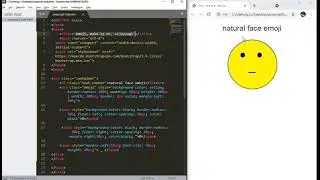 natural face😐 emoji with source code, in html, css programming language
