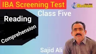 Reading Comprehension/IBA job Preparation