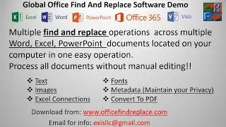 How to find and replace text, images in multiple Word documents