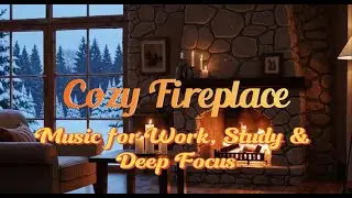 Cozy Fireplace Lo-Fi ☕ Music for Work, Study & Deep Focus
