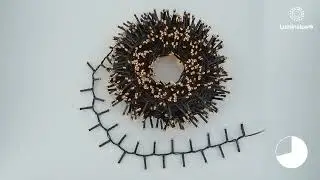 Guirlande Ruban de Lumière 20,5 m, détecteur de mouvement, 1000 miniled b. chaud, câble noir (74477)