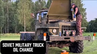 Maintaining a Soviet Military Truck &ndash; Ural 375D Engine Oil Change & Greasing