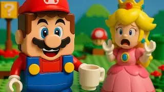 Bowser Attacks! Can Mario Win? 🔥🚩 | LEGO Storytime#legomario #legopeach #supermariobros #legotime 